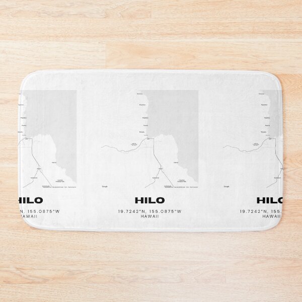 Item preview, Hilo Hawaii Minimalist City Map | Black & White Street Map Print designed and sold by RM-Journey.