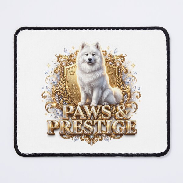 Item preview, Dog Prestige Samoyed Luxury Emblem Art designed and sold by pradeepvisuals.