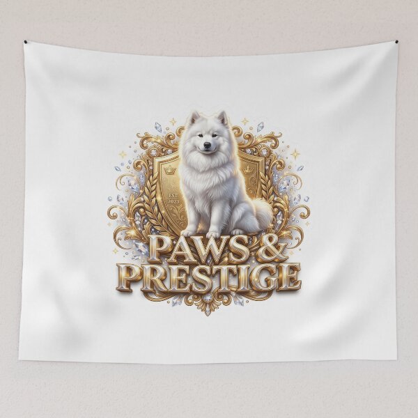 Item preview, Dog Prestige Samoyed Luxury Emblem Art designed and sold by pradeepvisuals.