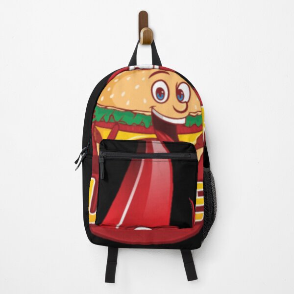 Item preview, Spicy Burger Flame Mascot - Funny Fast Food Cartoon Art designed and sold by OddySpud.apparel.