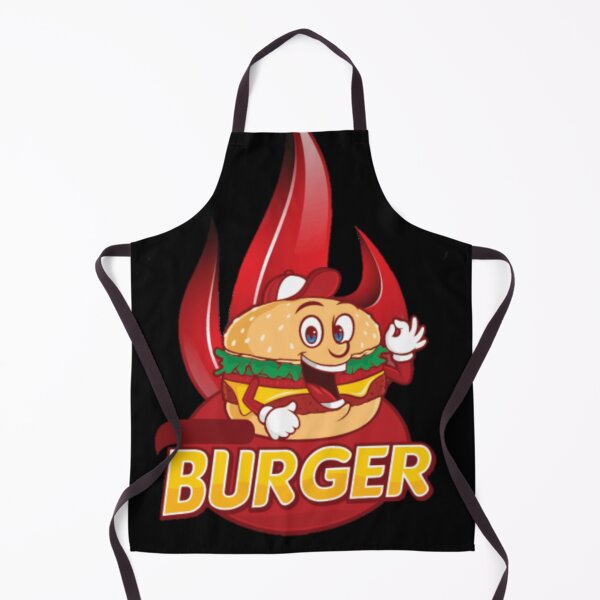 Item preview, Spicy Burger Flame Mascot - Funny Fast Food Cartoon Art designed and sold by OddySpud.apparel.