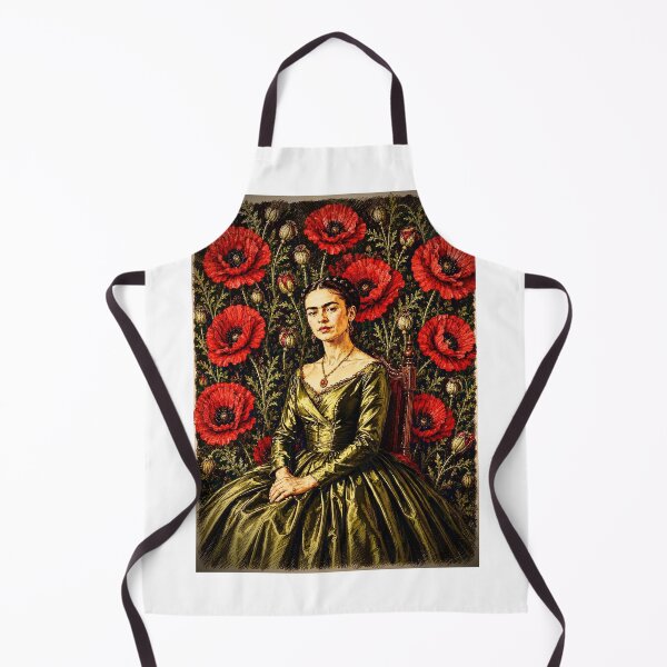 Item preview, Green Satin Dress & Poppies Frida designed and sold by reggiemercedes.