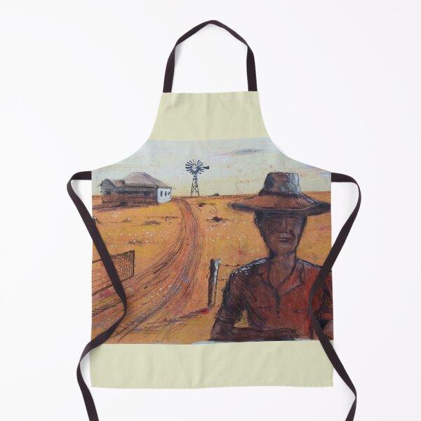 Item preview, Australian Stockman at Outback Homestead Painting designed and sold by Al Benge - NZ & Australian Art.
