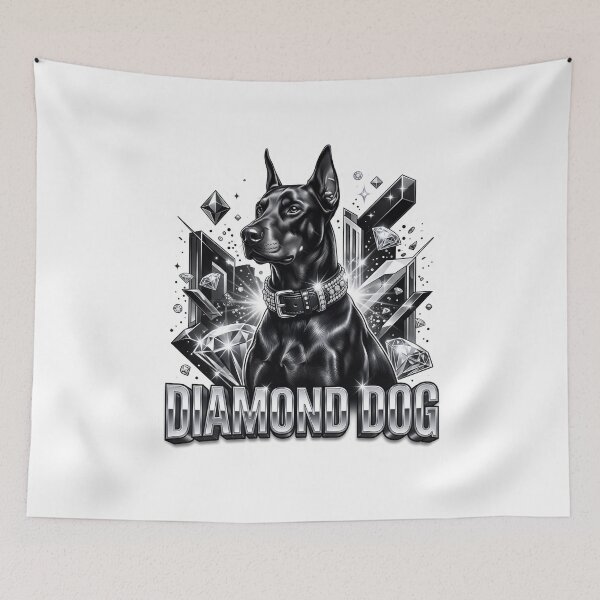 Item preview, Diamond Dog Doberman Luxury Artwork designed and sold by pradeepvisuals.