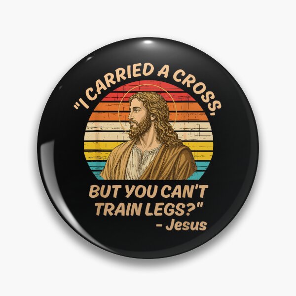 Item preview, Jesus Carried a Cross But You Can’t Train Legs – Funny Christian Gym Quote designed and sold by GoldenField41.