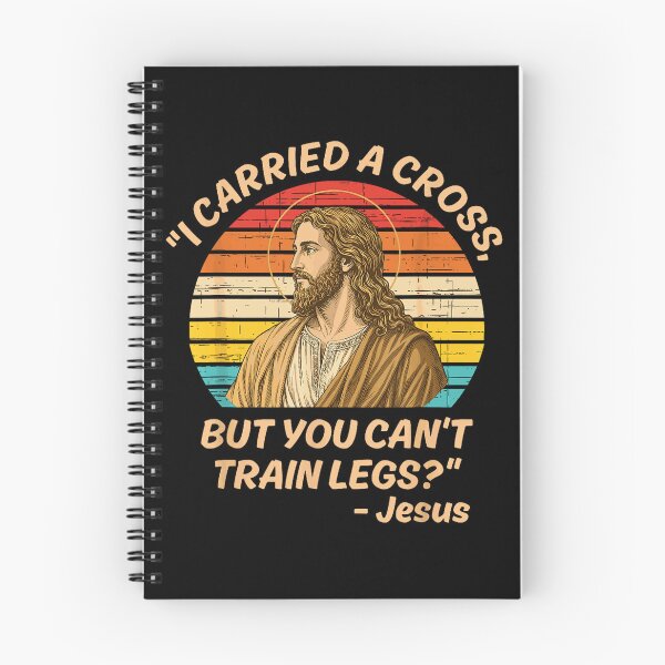 Item preview, Jesus Carried a Cross But You Can’t Train Legs – Funny Christian Gym Quote designed and sold by GoldenField41.