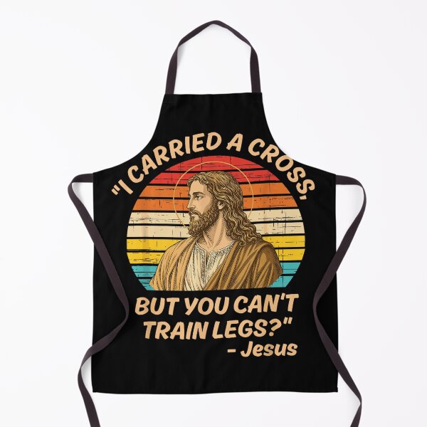 Item preview, Jesus Carried a Cross But You Can’t Train Legs – Funny Christian Gym Quote designed and sold by GoldenField41.