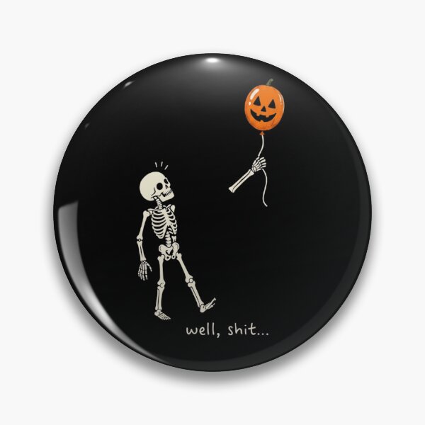 Item preview, Well Dang Funny Halloween Skeleton Pumpkin Balloon Lost Arm designed and sold by haitrieuic96.