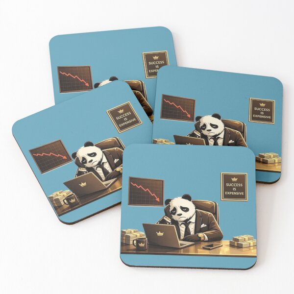 Item preview, Stressed Business Panda Wrking Late designed and sold by Northern Glow Art.