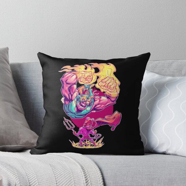 Item preview, Masked Wrestler With Flaming Fists Facing Devil designed and sold by uraestheticshop.