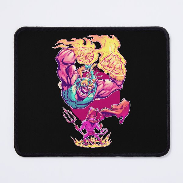 Item preview, Masked Wrestler With Flaming Fists Facing Devil designed and sold by uraestheticshop.