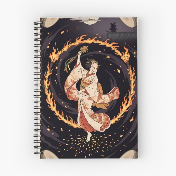Item preview, Kitsune Kagura Dance of Fire and Moon designed and sold by TokyoUkiyoHouse.