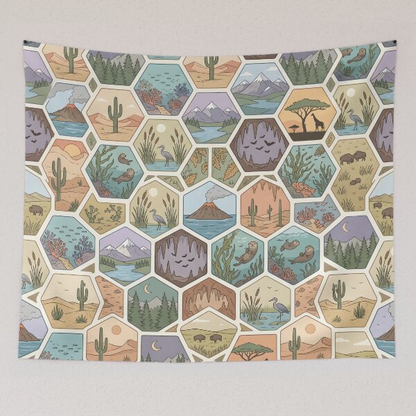 Item preview, Hexagon, Natural live designed and sold by maykgg.