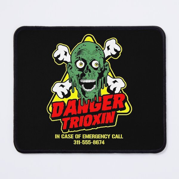 Item preview, Green Melting Skull In Front Of Yellow Warning Triangle designed and sold by uraestheticshop.