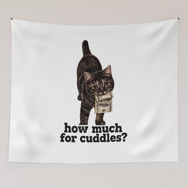 Item preview, How Much for Cuddles Shirt, Funny Cat Meme Tee, Cute Kitten with Money Graphic T Shirt, Gifts for Cat Lovers, Cat Mom designed and sold by Abirtom.