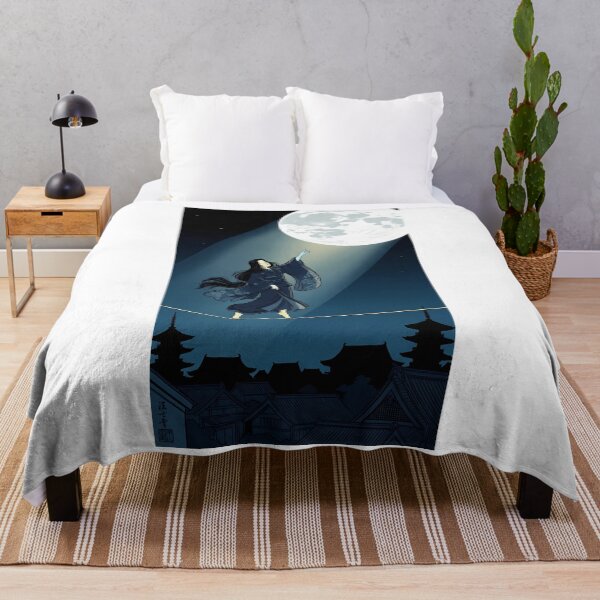 Item preview, Moonlight Tightrope Walker in Night Sky designed and sold by TokyoUkiyoHouse.