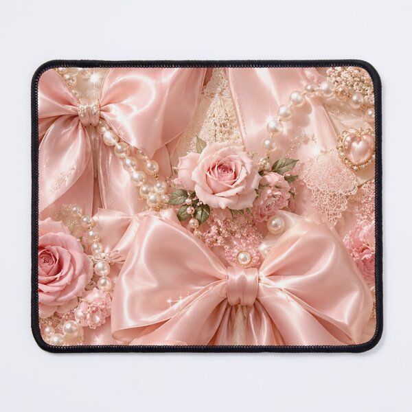 Item preview, Pink Pearl Coquette Bows designed and sold by Gold&pixels.