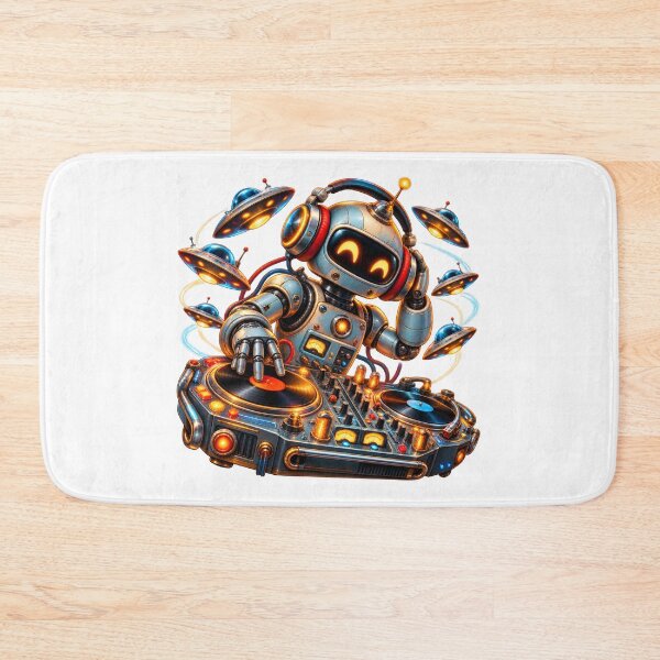 Item preview, Retro Robot DJ – Galactic Music Space Party designed and sold by builtforyou.