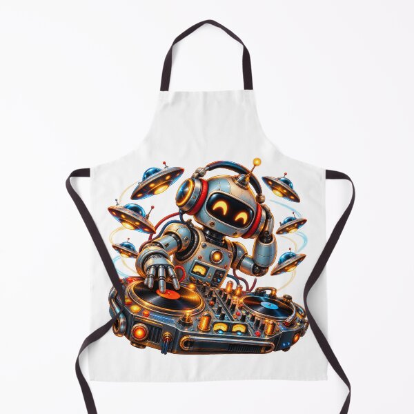 Item preview, Retro Robot DJ – Galactic Music Space Party designed and sold by builtforyou.