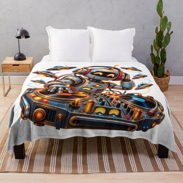 Item preview, Retro Robot DJ – Galactic Music Space Party designed and sold by builtforyou.