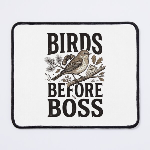 Item preview, Birds Before Boss - Funny Birdwatching Design for Bird Lovers and Nature Enthusiasts designed and sold by 519xdesign.