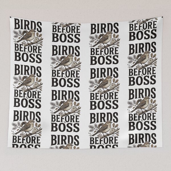 Item preview, Birds Before Boss - Funny Birdwatching Design for Bird Lovers and Nature Enthusiasts designed and sold by 519xdesign.
