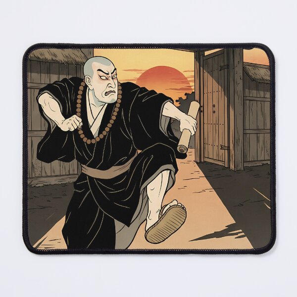 Item preview, Warrior Monk in Martial Arts Stance at Sunset designed and sold by TokyoUkiyoHouse.