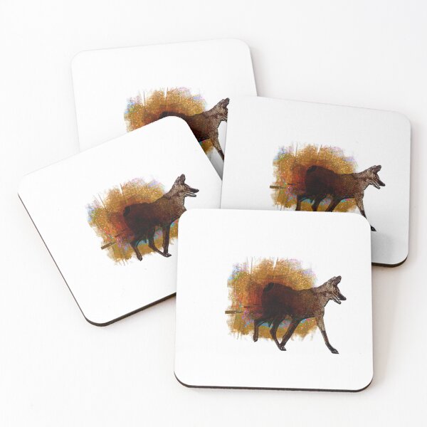 Item preview, Maned Wolf Silhouette – Golden Amber Textured Wilderness Art designed and sold by MAMA.art.Rio <Marsailhe_Milward>.