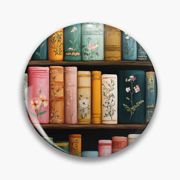 Item preview, Vintage Beautiful Books With Flowers In Wooden Bookcase designed and sold by DEC02.