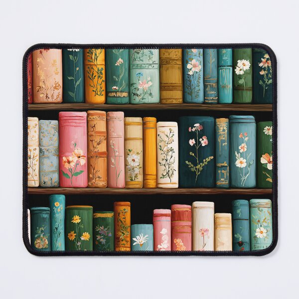 Item preview, Vintage Beautiful Books With Flowers In Wooden Bookcase designed and sold by DEC02.