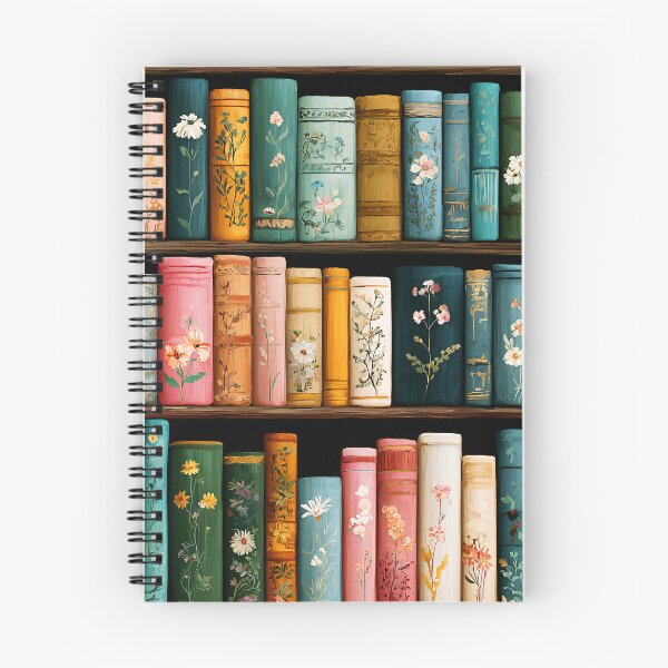 Item preview, Vintage Beautiful Books With Flowers In Wooden Bookcase designed and sold by DEC02.