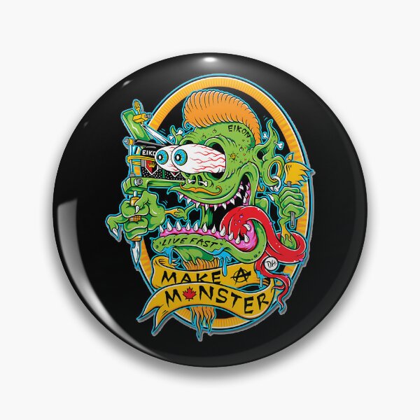 Item preview, Green Creature Holding Tattoo Machine With Extended Eyeballs designed and sold by GrizzlyPaul.