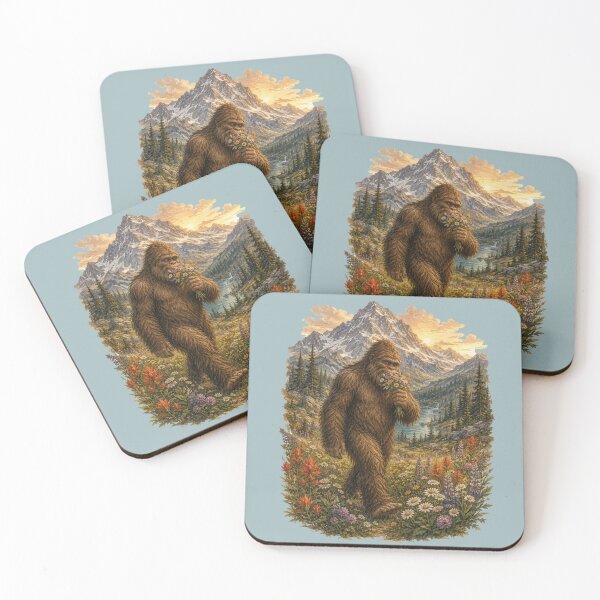 Item preview, Gentle Bigfoot Walking in Wildflower Mountain Meadow designed and sold by Skyrocketz.
