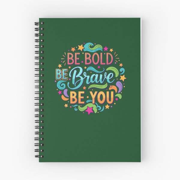 Item preview, Be Bold Be Brave Be You Inspirational Hand-Lettered Quote 624 designed and sold by CosmicCherryArt.