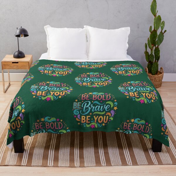 Item preview, Be Bold Be Brave Be You Inspirational Hand-Lettered Quote 624 designed and sold by CosmicCherryArt.
