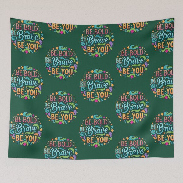 Item preview, Be Bold Be Brave Be You Inspirational Hand-Lettered Quote 624 designed and sold by CosmicCherryArt.