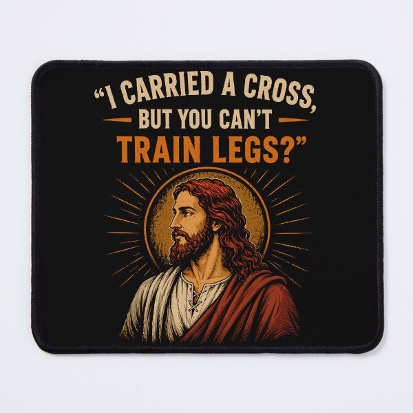 Item preview, I Carried A Cross, But You Can't Train Leg, Funny Gym Humor designed and sold by Izanmie.