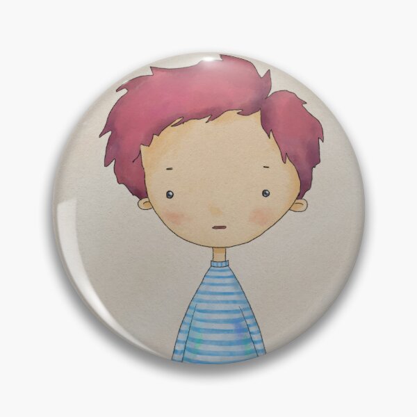 Item preview, Quiet Red Haired Boy in Stripes designed and sold by tammist.