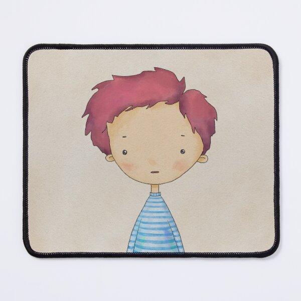 Item preview, Quiet Red Haired Boy in Stripes designed and sold by tammist.
