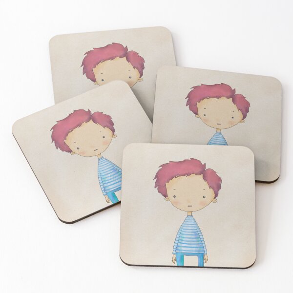 Item preview, Quiet Red Haired Boy in Stripes designed and sold by tammist.