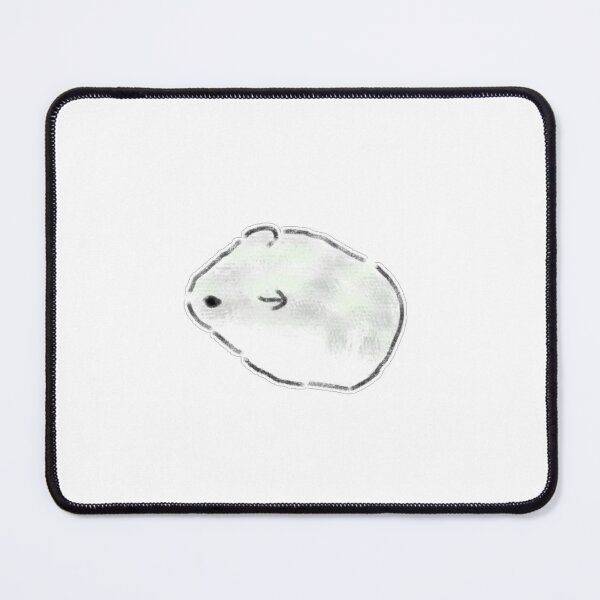 Item preview, Round White Mochi Hamster Loaf Drawing designed and sold by raun.draw.