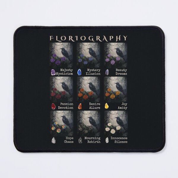 Item preview, Dark Academia Raven Floriography Botanical Chart designed and sold by ArtistsAtticWI.