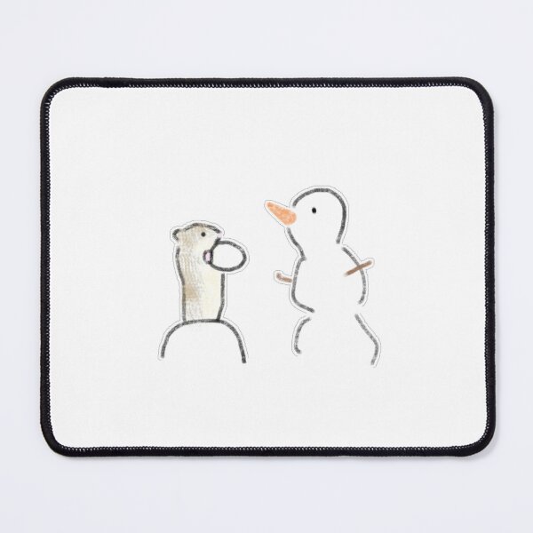 Item preview, Cute Weasel Building Snowman Winter Art designed and sold by raun.draw.