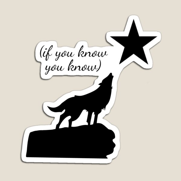 Item preview, if you know you know- cute wolf and star booktok design designed and sold by SlimyFish.