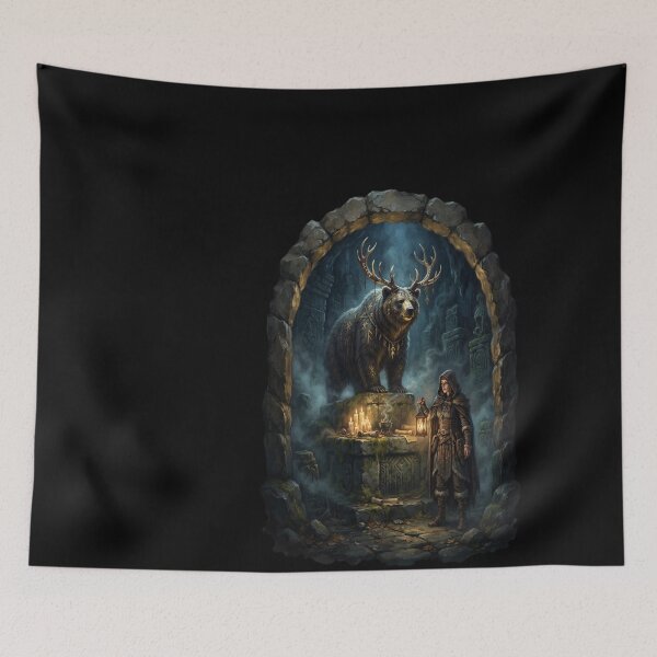 Item preview, Grizzly Bear Spirit and Native American Shaman designed and sold by feckoeansn.