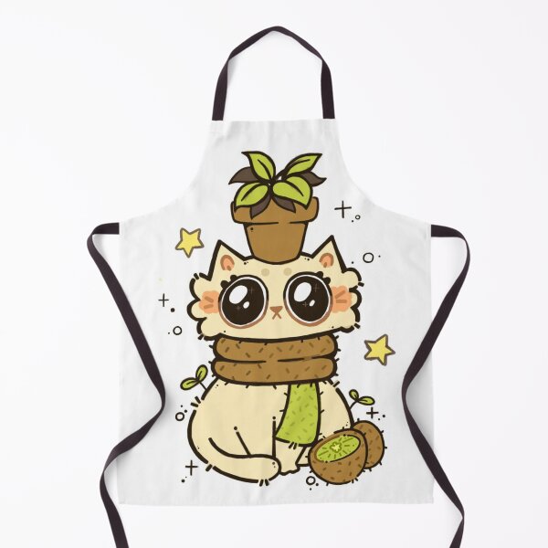 Item preview, Kawaii Kiwi Cat Plant Lover Art designed and sold by StudioAisha.