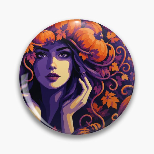 Item preview, Mystical Pumpkin Queen – Gothic Halloween Witch & Pumpkin Art designed and sold by ArtByBoya.