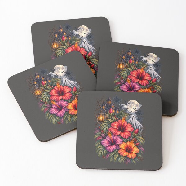 Item preview, Haunted Tropical Hibiscus | Gothic Halloween Botanical Art | Tropical Flower Illustration designed and sold by Nolmo.