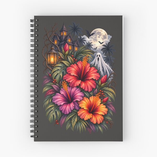 Item preview, Haunted Tropical Hibiscus | Gothic Halloween Botanical Art | Tropical Flower Illustration designed and sold by Nolmo.