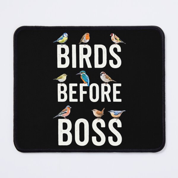 Item preview, Birds Before Boss - Colorful Songbirds Birdwatching Design for Bird Lovers designed and sold by 519xdesign.